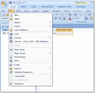 MS Access 2007 Ribbon to Old Classic Menu Toolbar screenshot